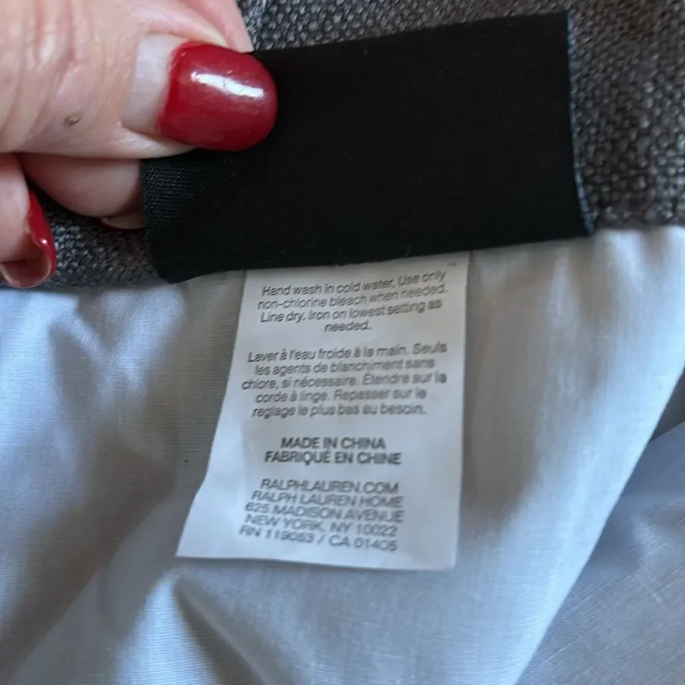 Lauren Ralph Lauren Vienna Back Tab Rod Pocket Single Panel - 54x96 - Dark Grey
